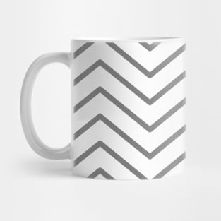 White And Gray Zigzag Lines Pattern Mug